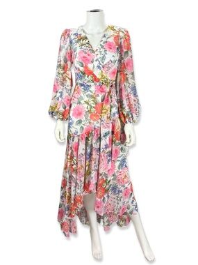 Eliza J | Dresses | Eliza J Embellished Highlow Chiffon Dress Navy |  Poshmark